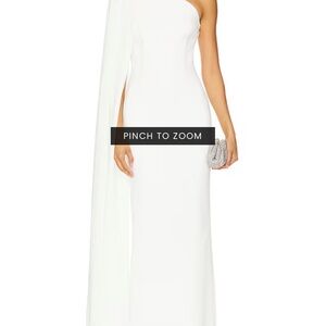 Elegant One-Shoulder White Gown